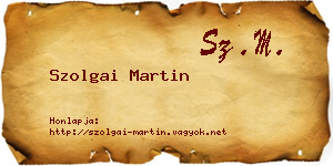 Szolgai Martin névjegykártya